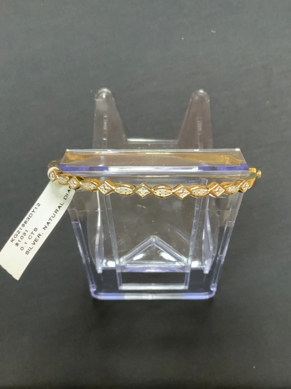 Sterling Silver Bracelet with Natural Diamond Accents